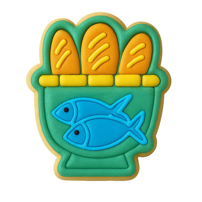 Biblical Loaves & Fishes Cookie Cutter Style 3 - 4x3.44" Quality Party Tool