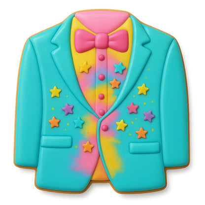 Bow Tie Tuxedo Cookie Cutter – 4x3.69" Stylish Suit Design for Weddings & Events (Random Color)