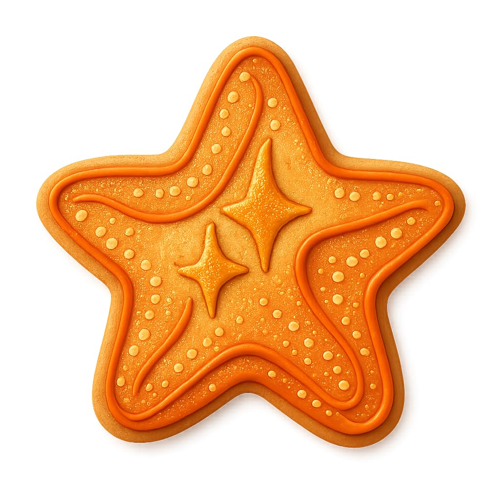 Twinkling Starfish Cookie Cutter - 4x4" Creative Baking Design Fun
