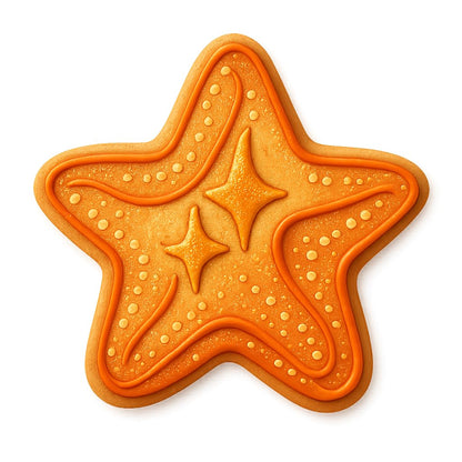 Twinkling Starfish Cookie Cutter - 4x4" Creative Baking Design Fun