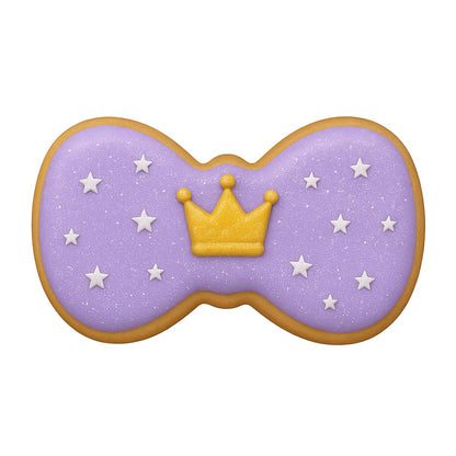Pink Hair Bow Cookie Cutter (4x2.5") - Cute Bow Shape for Baking, Fondant, and Crafts