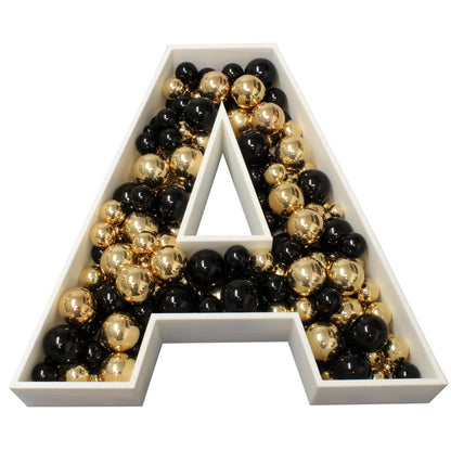 8" Hard Plastic Reusable Plastic Letter Food Trays, Letter Charcuterie Board Box for all Party Decoration (White Coloe)