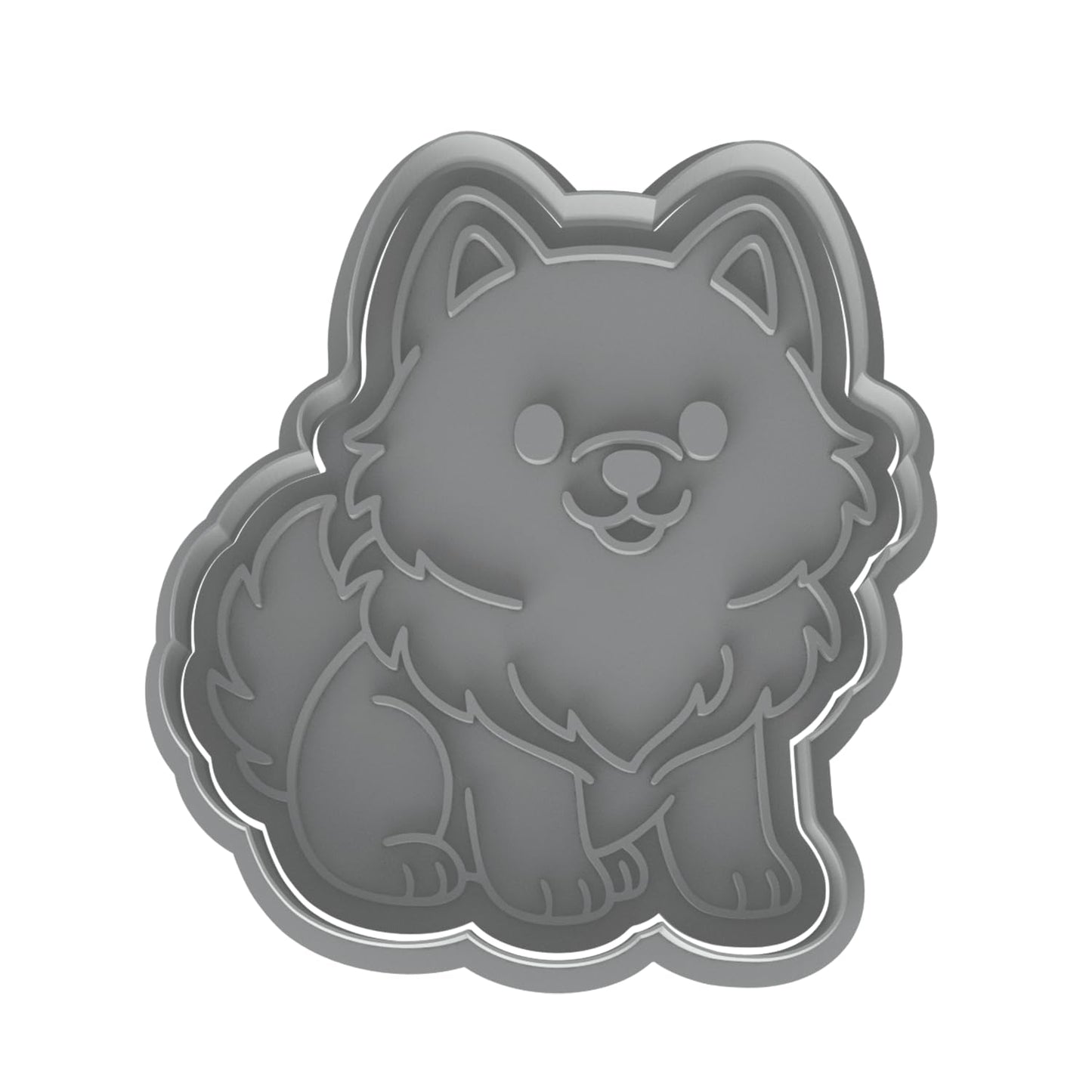 Samoyed Puppy Cookie Cutter & Stamp 4x3.5" for Baking Fondant Clay Embosser