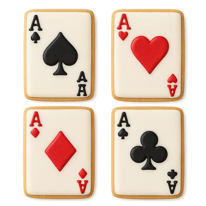 Ace of Spades Playing Card Cookie Cutter - 4x2.6", Poker-Themed Baking Tool