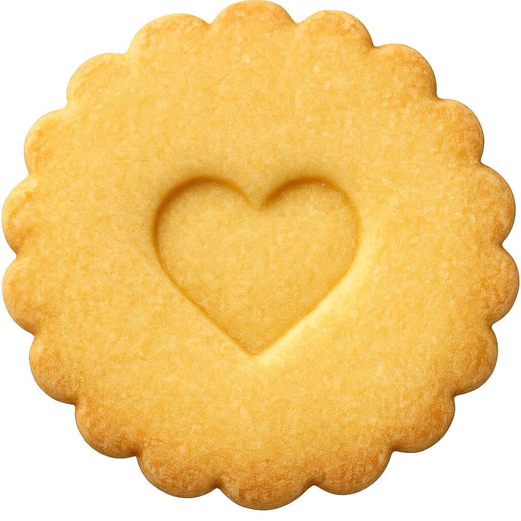 Round Scalloped Heart Linzer Cookie Cutter-4x4" Creative Baking Fun