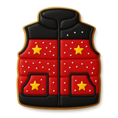 Sleeveless Puffer Vest Cookie Cutter 4x2.71" for Baking & Fondant Clay Gifts