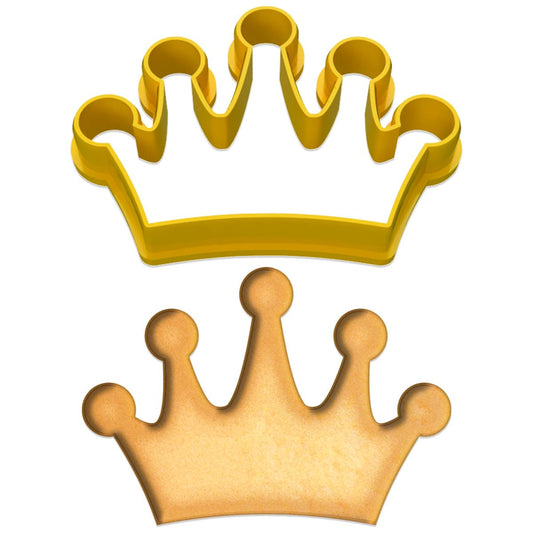 Crown Cookie Cutter (4x2.8") - Perfect for Royal-Themed Desserts, Fondant, and Crafts