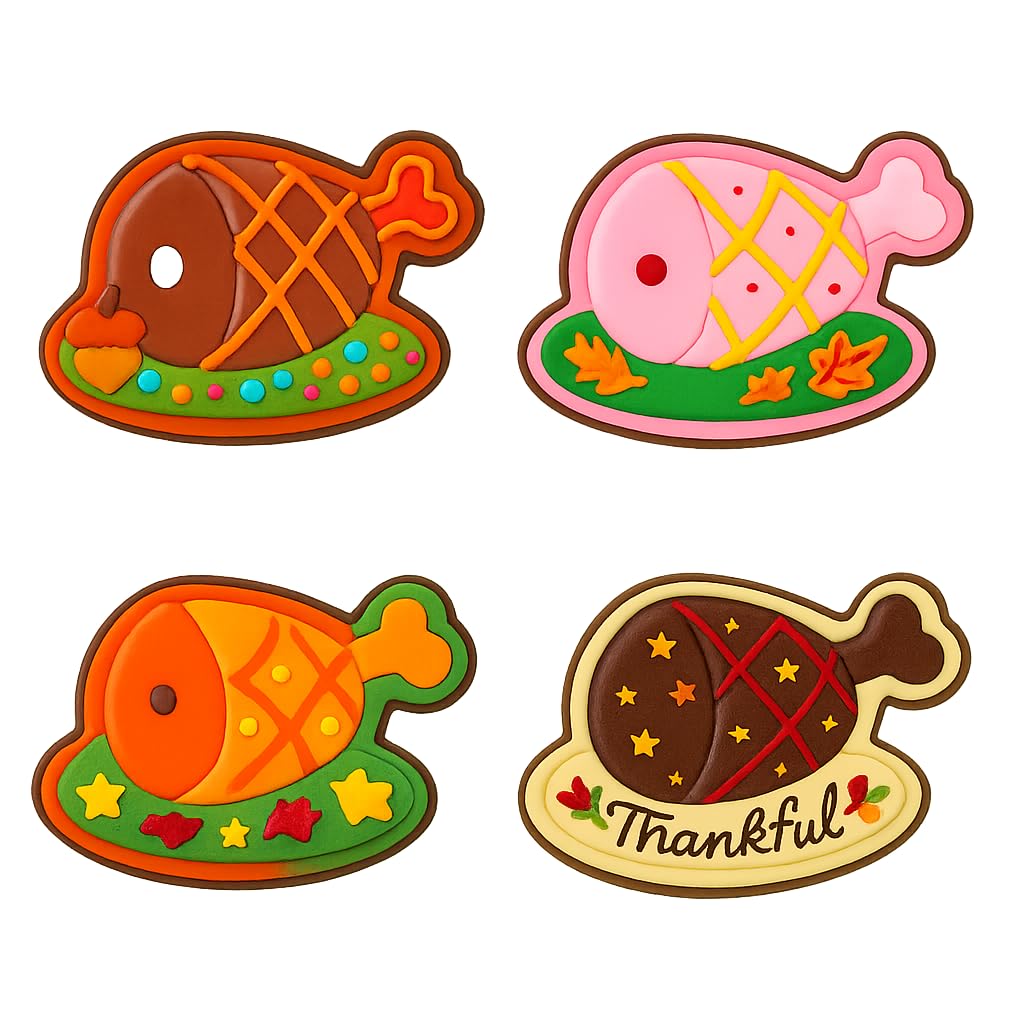 Thanksgiving Ham Cookie Cutter - 4x2.69" Creative Baking Fun Design