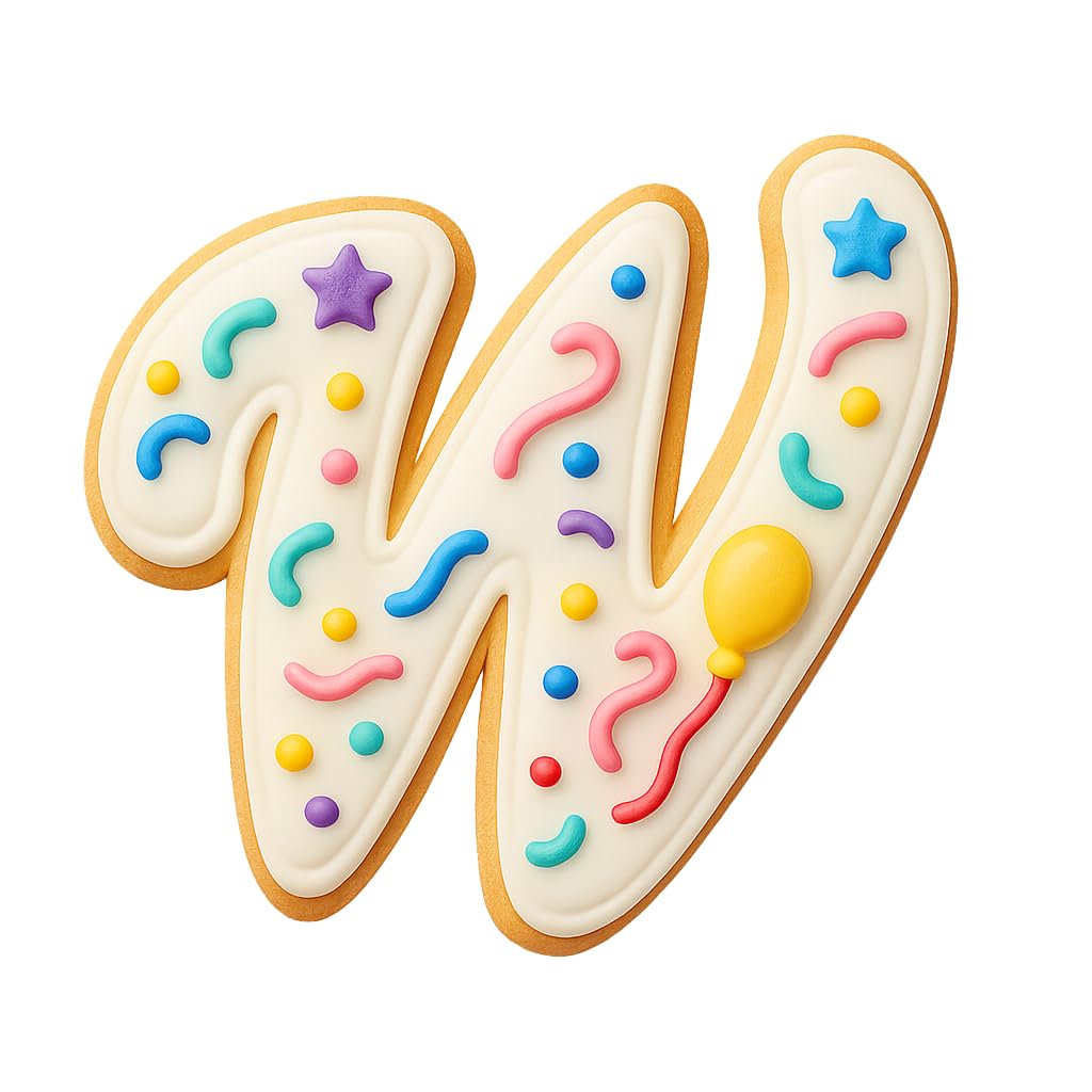 Fancy Cursive Letter Cookie Cutter - 4" Tall Alphabet Baking Mold (Random Color)