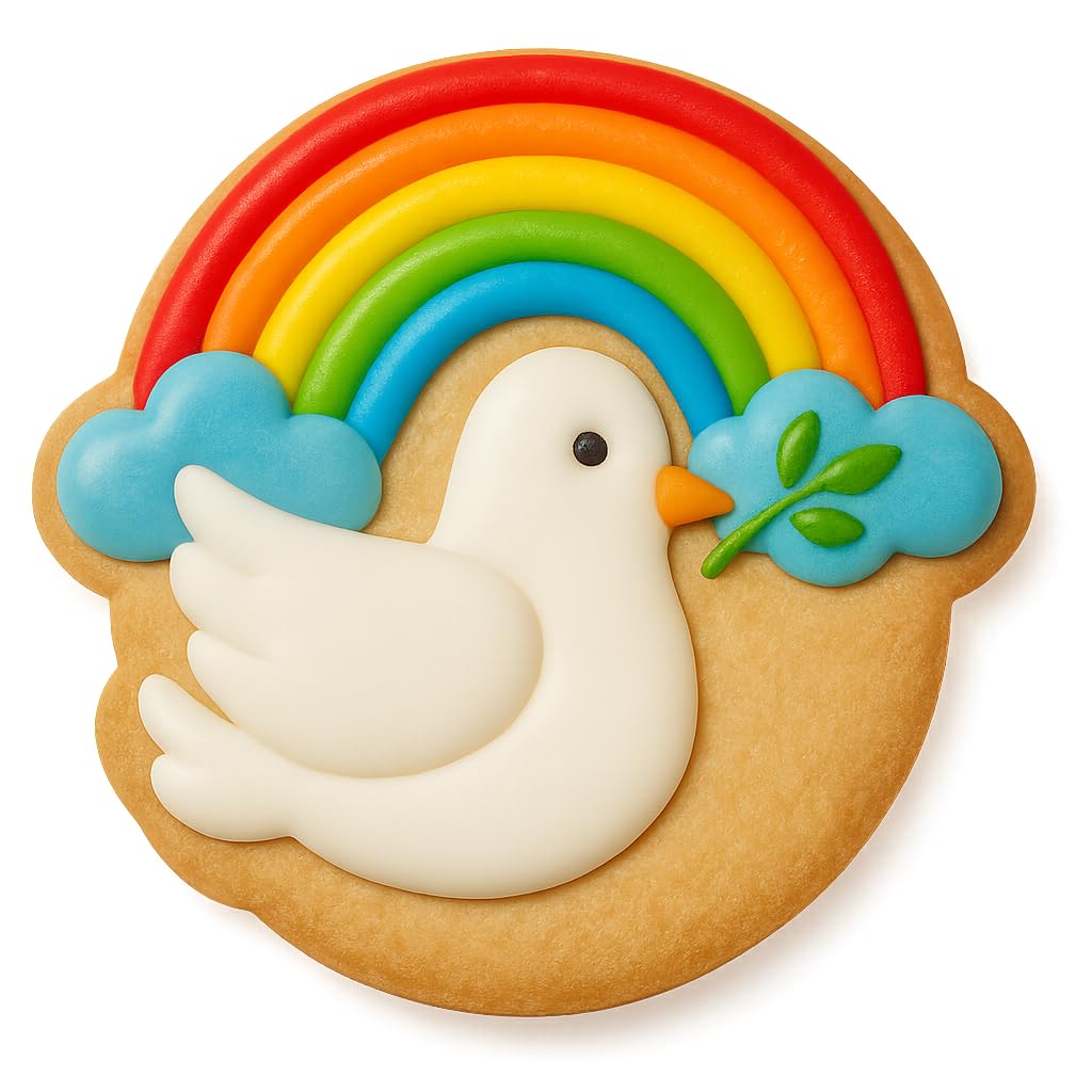 Noah's Dove & Rainbow Cookie Cutter - 4x3.9" Creative Kitchen Design