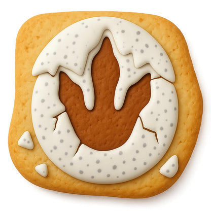 T-Rex Fossil Cookie Cutter & Stamp 4x3.74" for Baking Fondant Clay Embosser