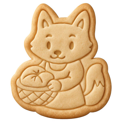 Furry Forager Fox Cookie Cutter - 4x3.5" Premium Creative Baking Tool