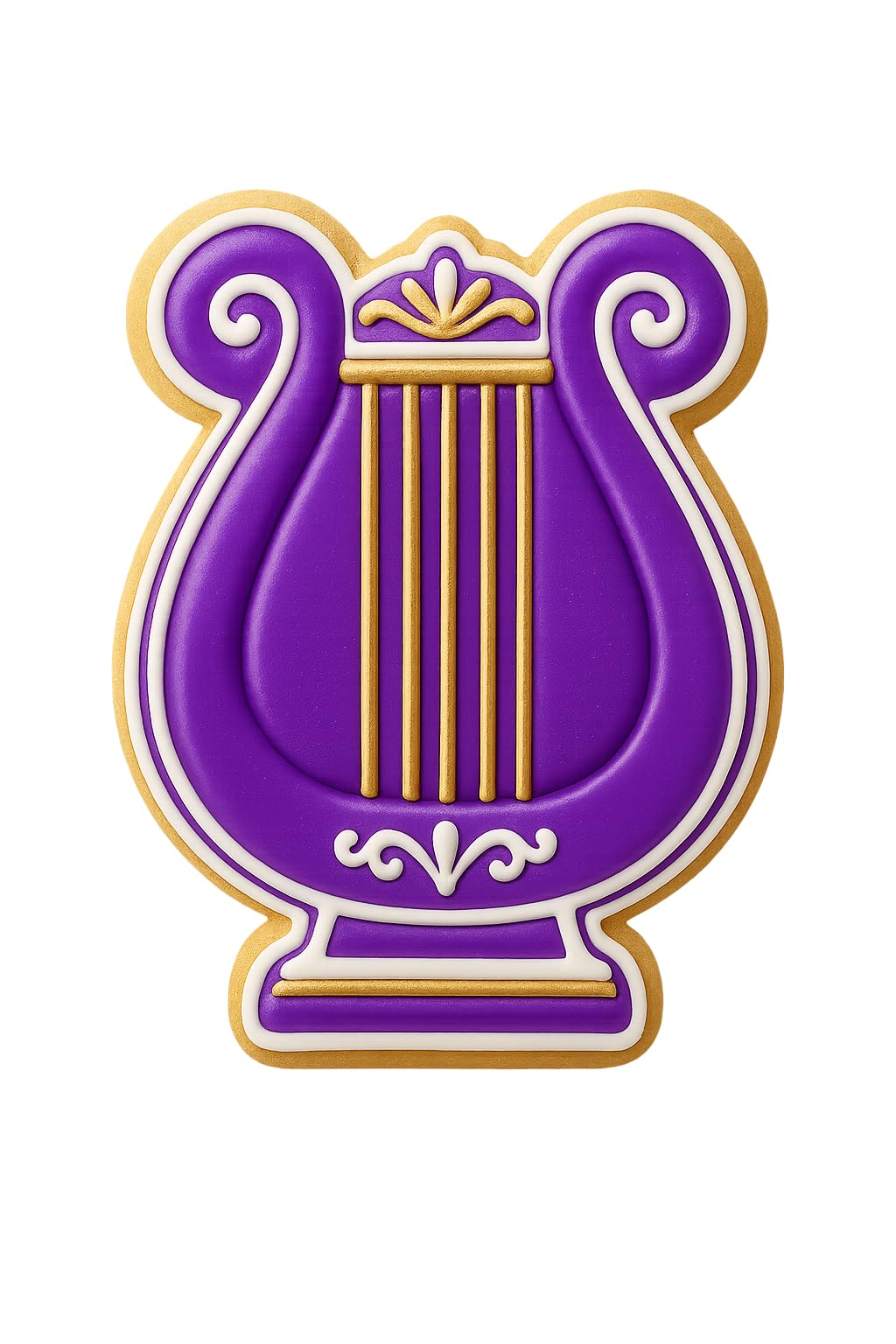 Classical Harp Cookie Cutter - 4x3" Premium Musical Kitchen Set Fun