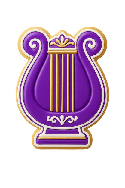 Classical Harp Cookie Cutter - 4x3" Premium Musical Kitchen Set Fun