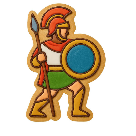 Achilles Warrior Cookie Cutter - 4x2.7" Premium Kitchen Baking Design