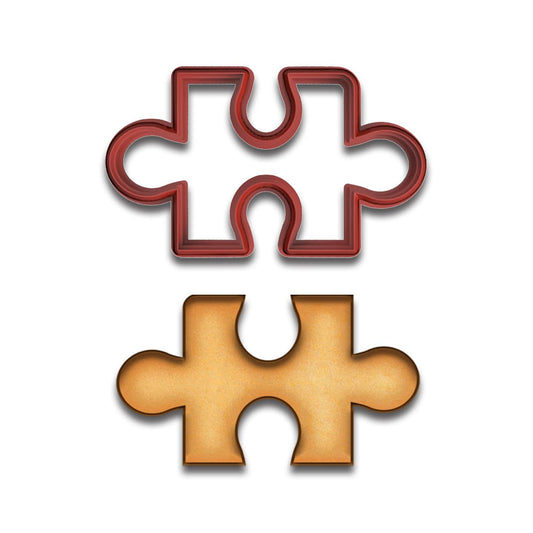 Jigsaw Puzzle Cookie Cutter (4", Style 2) - Unique Baking Mold for Puzzle Lovers (Random Color)