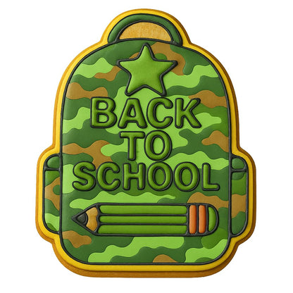 Mighty Gadget Back to School Backpack Cookie Cutter & Stamp - 4x3.2" Fun Design for Kids Baking & School Parties (Random Color)