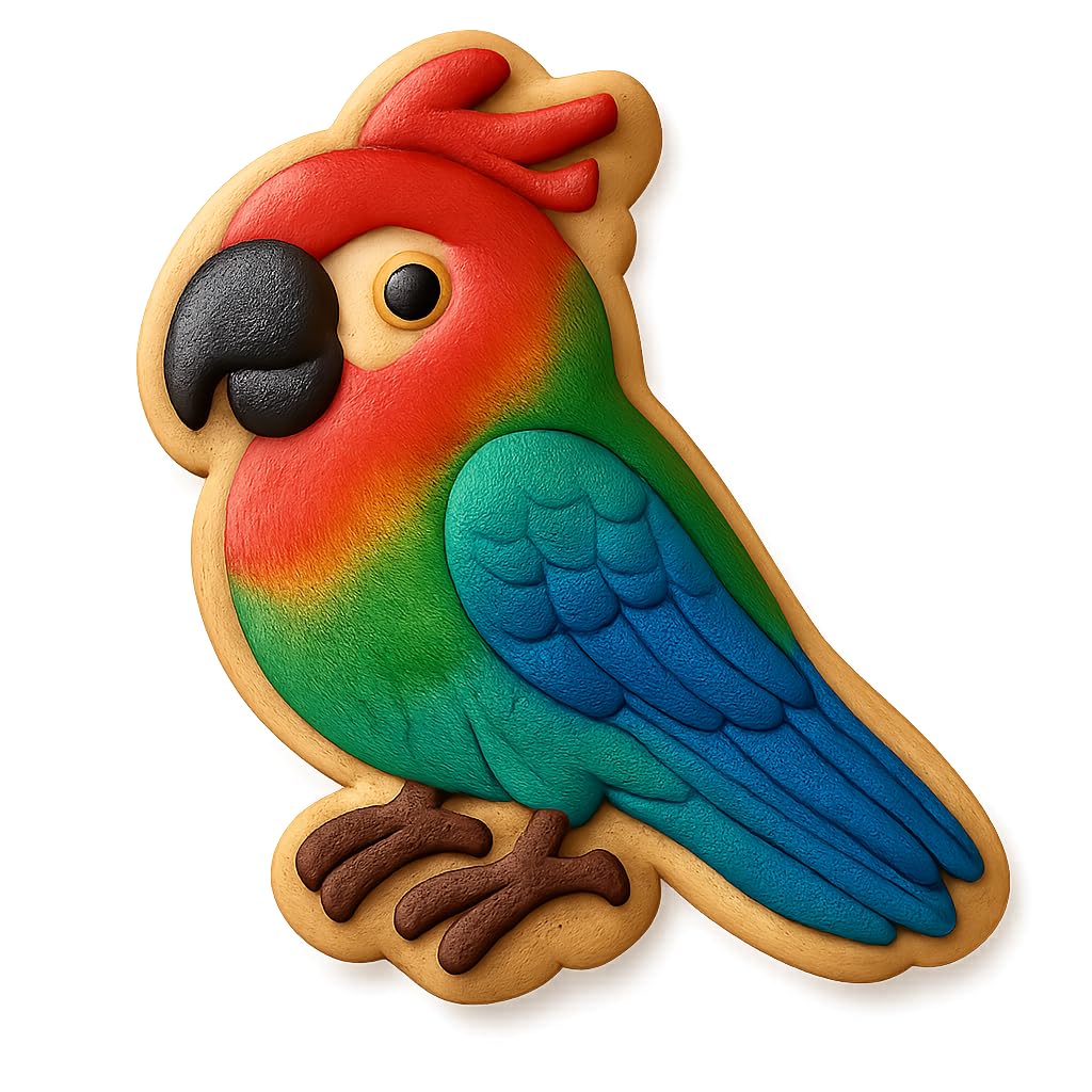 Chatty Parrot Cookie Cutter - 4x2.5" Fun Baking Party Design