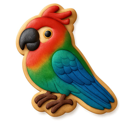 Chatty Parrot Cookie Cutter - 4x2.5" Fun Baking Party Design