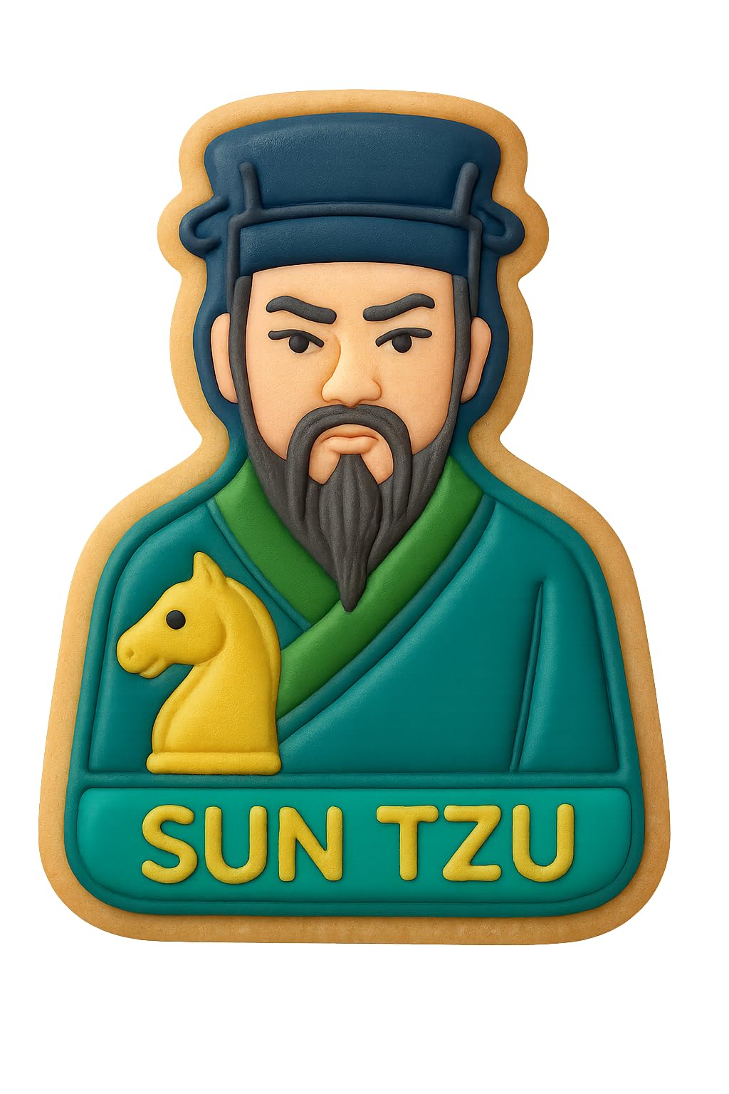 Sun Tzu The Art of War Cookie Cutter - 4x3" Creative Baking Mold