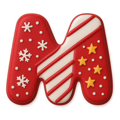 Red Letter M Cookie Cutter 3.5x3" for Baking Fondant Clay Gifts Kitchen