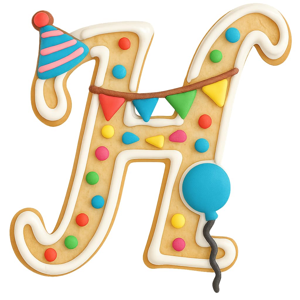 Cursive Letter H Cookie Cutter