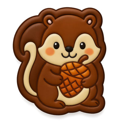 Adorable Squirrel w/ Pinecone Cookie Cutter - 4x3.48" Kids Party Set