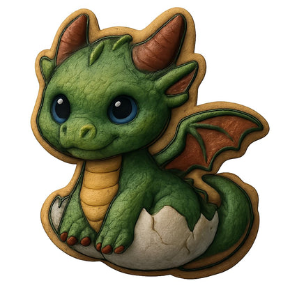 Dragon Hatchling Cookie Cutter 4x3.1" Party Baking Fun Design