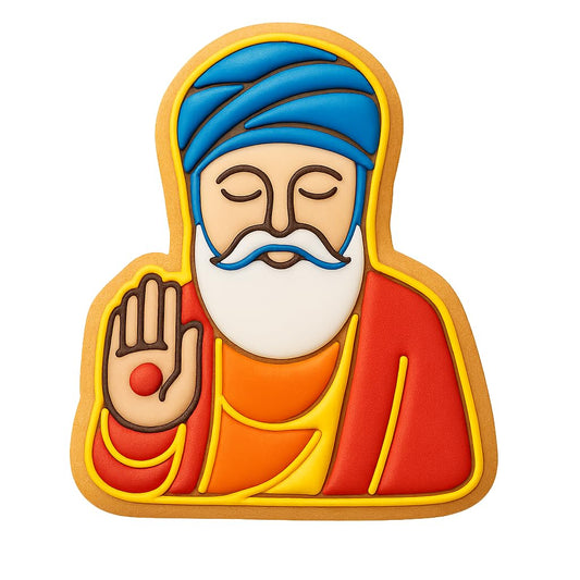 Guru Nanak Figure Cookie Cutter - 4x3.4" Premium Baking for Kids