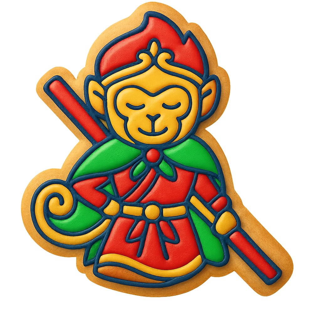 Sun Wukong Monkey King Warrior Cookie Cutter - 4x3.5" Fun Creative Baking Design