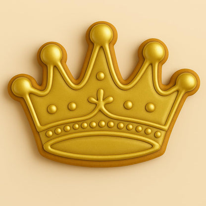 Crown Cookie Cutter (4x2.8") - Perfect for Royal-Themed Desserts, Fondant, and Crafts