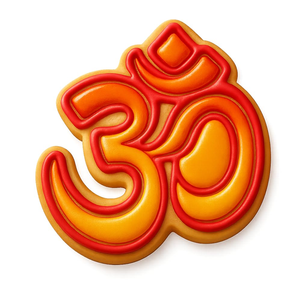 Om Aum Symbol Cookie Cutter - 4x3.9" Spiritual Kitchen Design Fun Baking