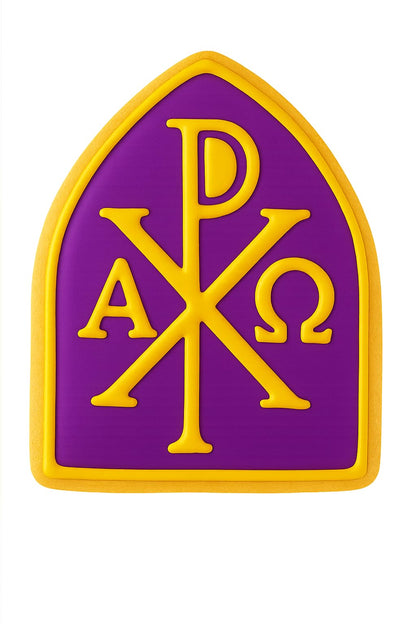 Chi-Rho Alpha Omega Cookie Cutter Style 2 - 4x3" Religious Baking Design