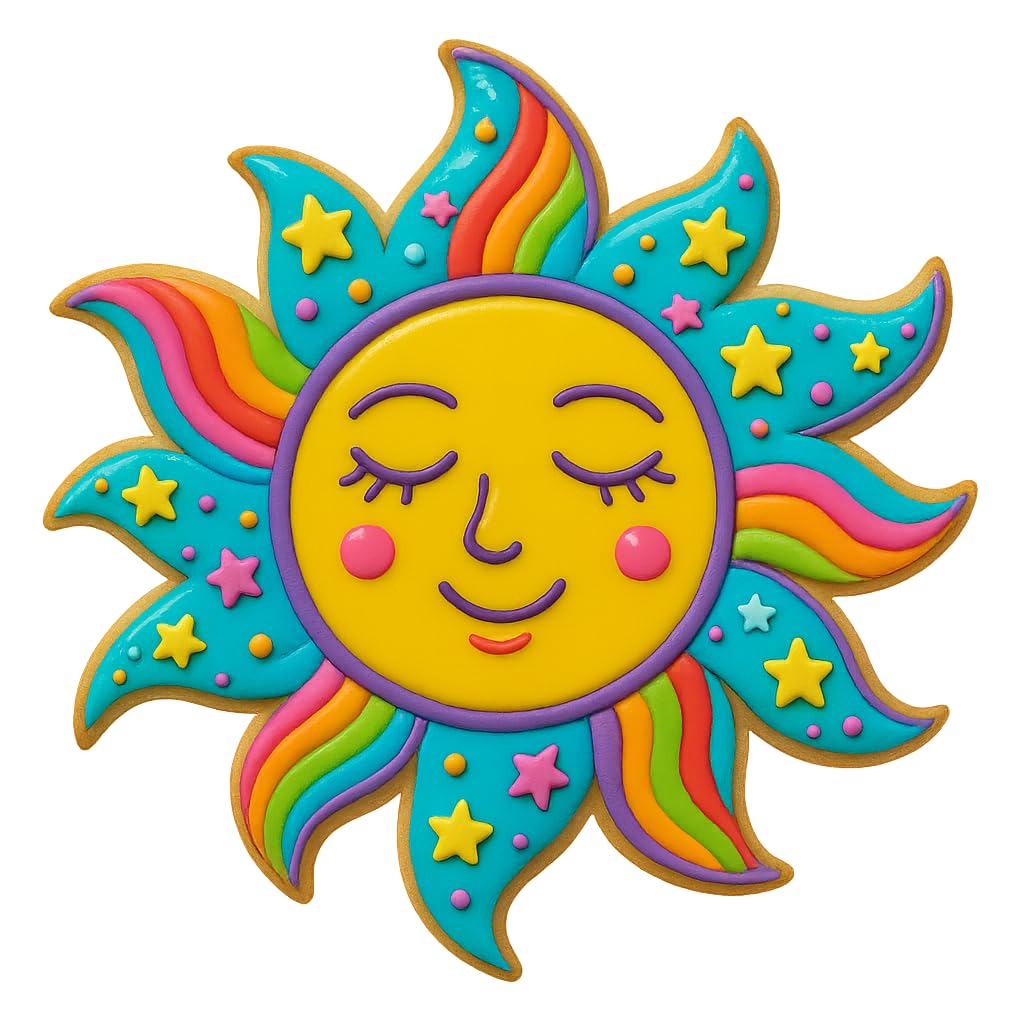 Mighty Gadget Celestial Sun Cookie Cutter & Stamp Set - 4x3.95 Inches, Perfect for Sun-Themed Baking and Crafts