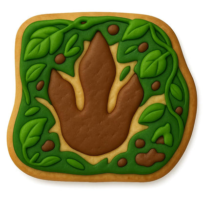 T-Rex Fossil Cookie Cutter & Stamp 4x3.74" for Baking Fondant Clay Embosser