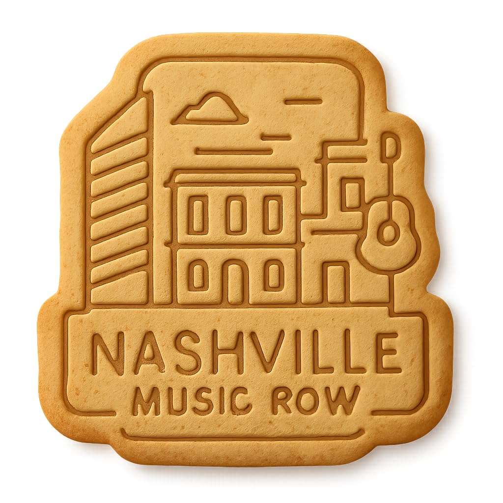 Nashville Music Row Cookie Cutter - 4x4.1" Premium Baking Design