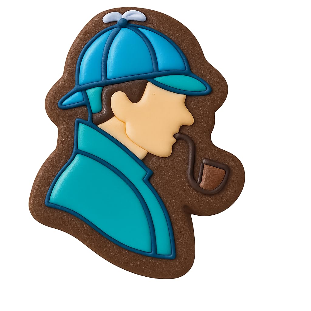 Sherlock Holmes Detective Cookie Cutter - 4x3" Creative Baking Fun