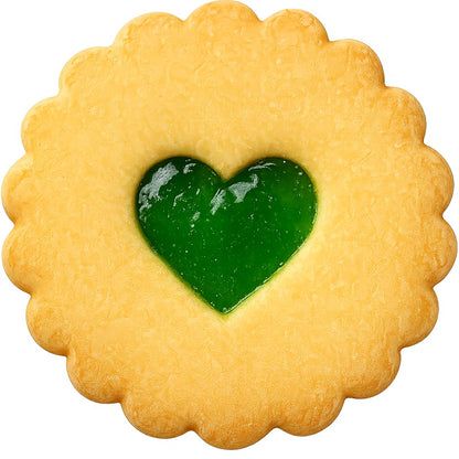 Round Scalloped Heart Linzer Cookie Cutter-4x4" Creative Baking Fun