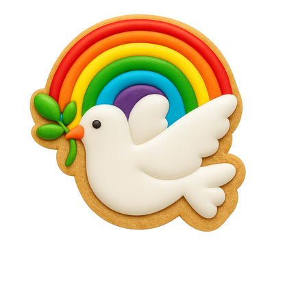 Dove Rainbow Covenant Cookie Cutter - 4x3.8" Creative Kitchen Design