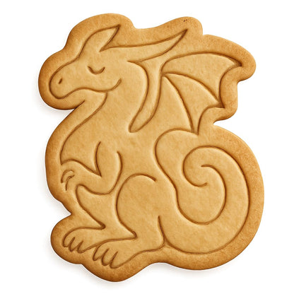 Mystic Dragon Cookie Cutter - 4x3.2" Fantasy Kitchen Baking Tool