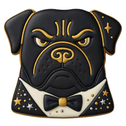Mighty Gadget Angry Rottweiler Dog Cookie Cutter & Stamp - 4x3.63", Fierce Pup Design for Bold Bakers (Random Color)
