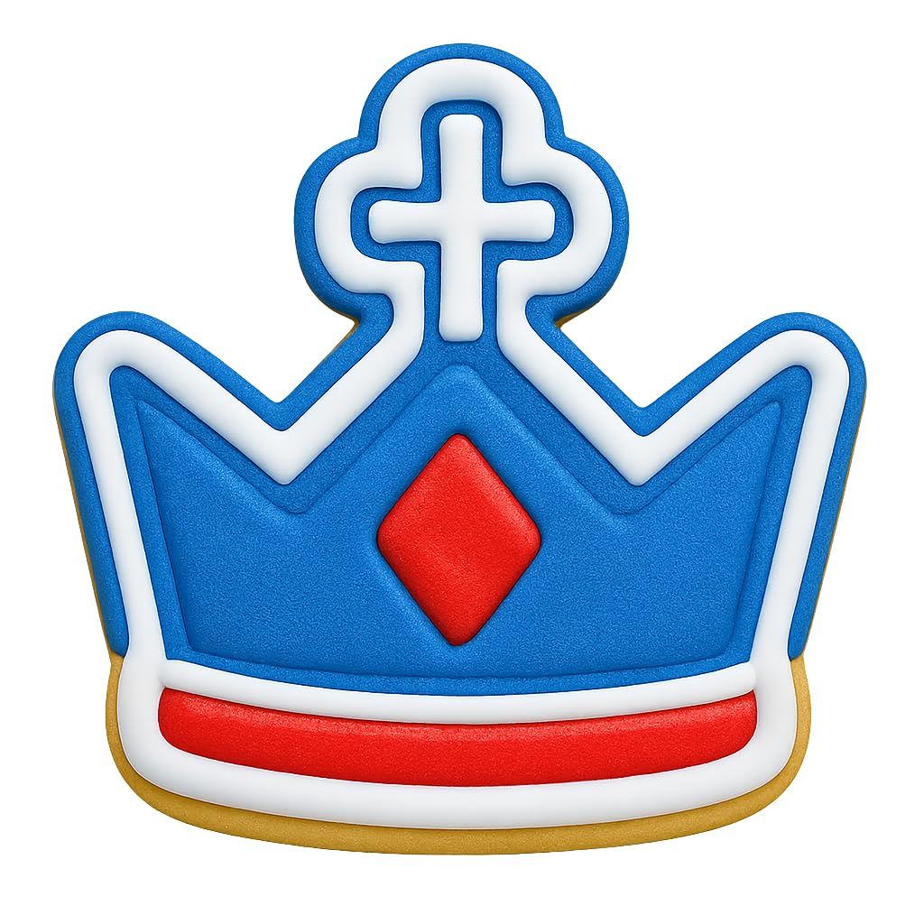Royal Cross Crown Cookie Cutter - 4x3.6" Creative Kitchen Baking Tool