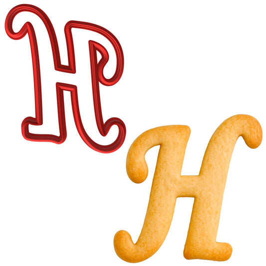 Cursive Letter H Cookie Cutter