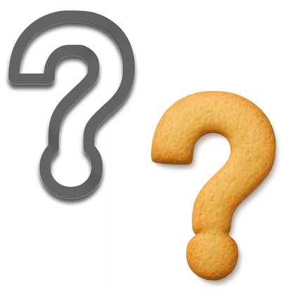 Question Mark Cookie Cutter – 4x2.59" Punctuation Shape for Mystery & Game Night Treats (Random Color)