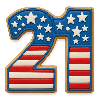 Number 21 Cookie Cutter - 3.3x3.2 Inches, Perfect for 21st Birthday Celebrations & Milestone Events (Random Color)