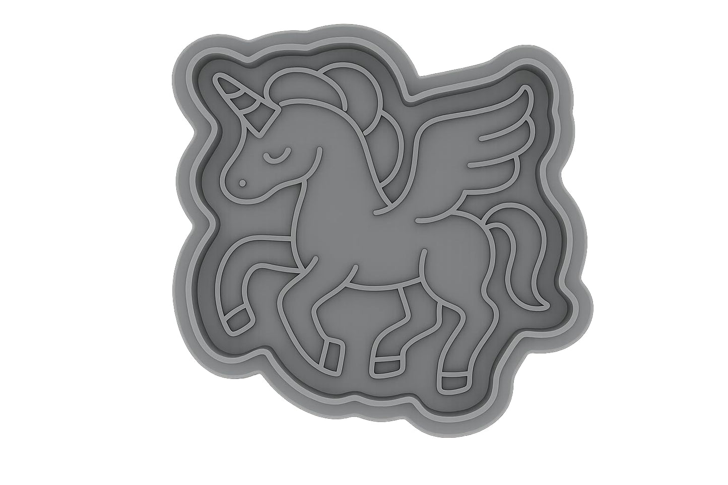 Unicorn Pegasus Cookie Cutter - 4x3.5" Magical Party Baking Fun