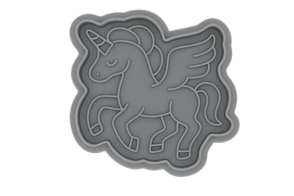 Unicorn Pegasus Cookie Cutter - 4x3.5" Magical Party Baking Fun