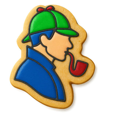 Sherlock Holmes Detective Cookie Cutter - 4x3" Creative Baking Fun