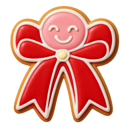 Joyful Ribbon Cookie Cutter - 4x3.5" Fun Baking Design