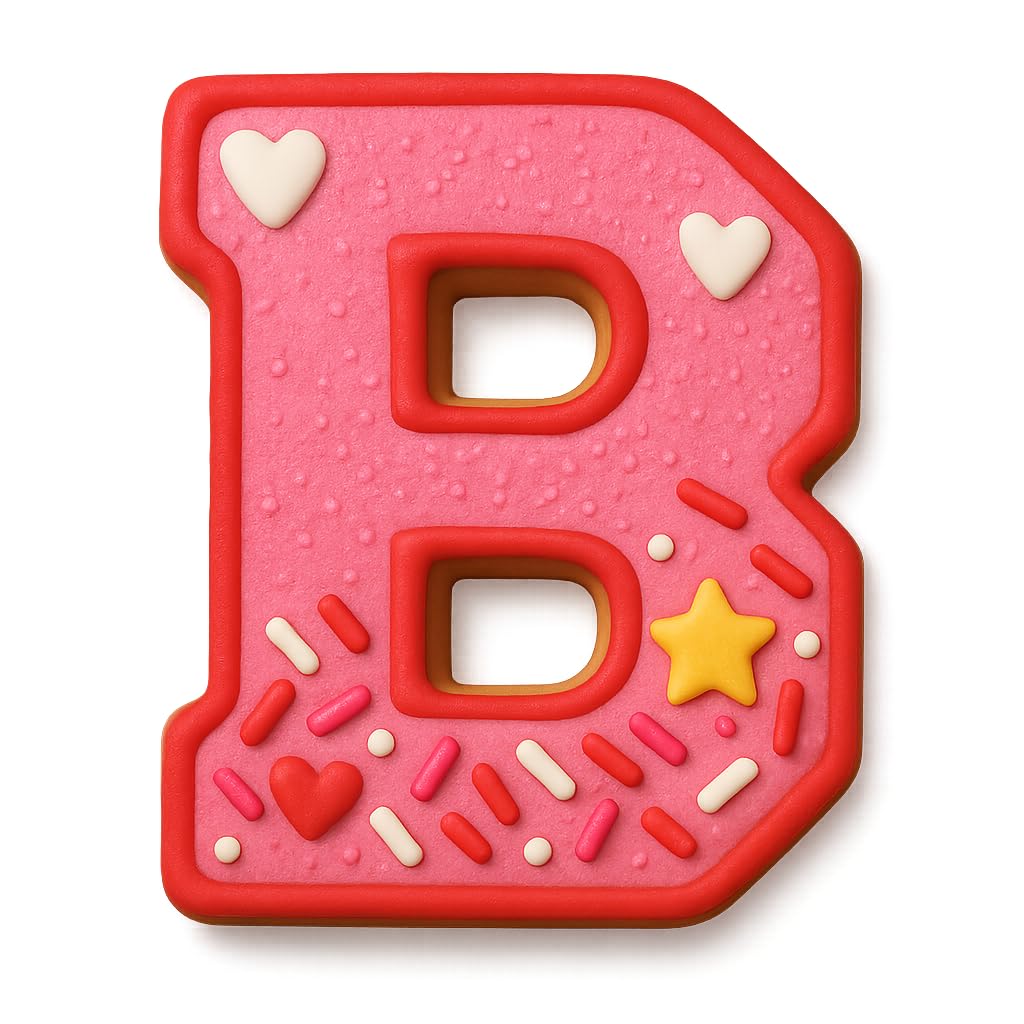 3" Varsity Letter B Cookie Cutter